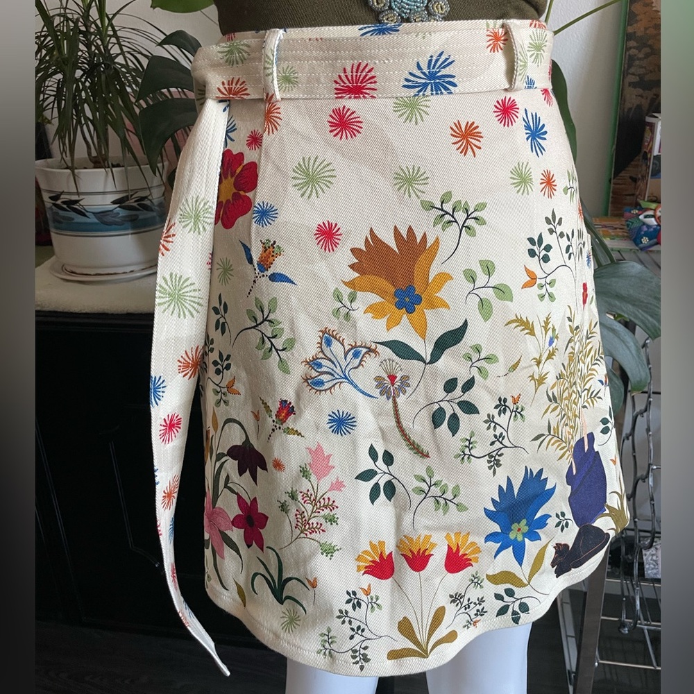 NWOT THE KIT NYC Cargo Skirt Palampore Wood Pattern Fall Skirt sz S - Picture 6 of 6